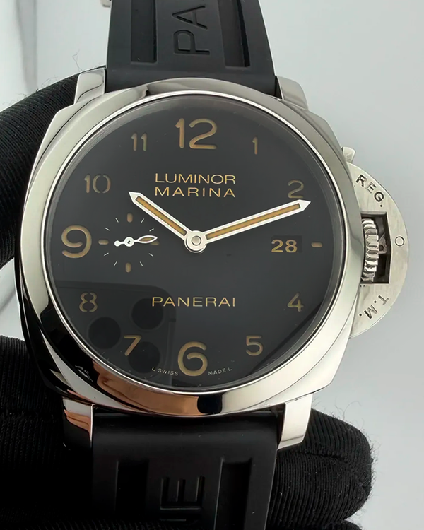Panerai Luminor Marina 1950 3 Days 44MM Black Dial Rubber Strap (PAM00359)