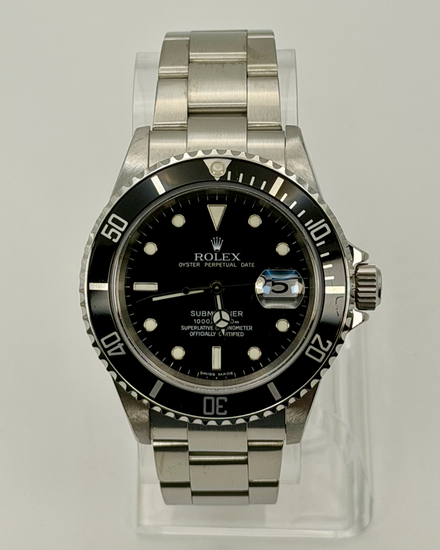 No Reserve - 2006 Rolex Submariner Date 40MM Black Dial Oyster Bracelet (16610)