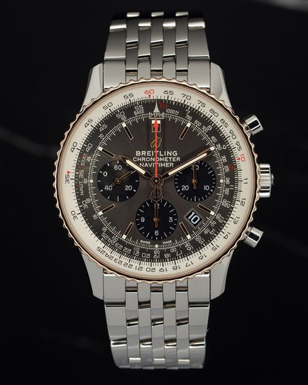 2018 Breitling Navitimer B01 Chronograph 43MM Grey Dial Steel Bracelet (UB0121211F1A1)