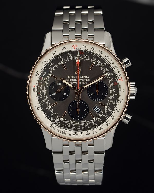 2018 Breitling Navitimer B01 Chronograph 43MM Grey Dial Steel Bracelet (UB0121211F1A1)