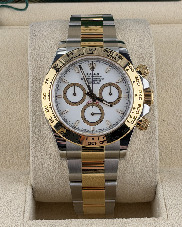 2026 Rolex Cosmograph Daytona 40MM White Dial Two-Tone Oyster Bracelet (126503)