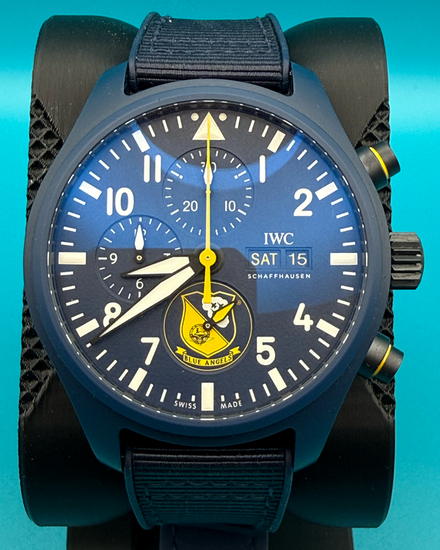 2022 IWC Schaffhausen Pilot "Blue Angels" 44.5MM Blue Dial Textile Strap (IW389109)