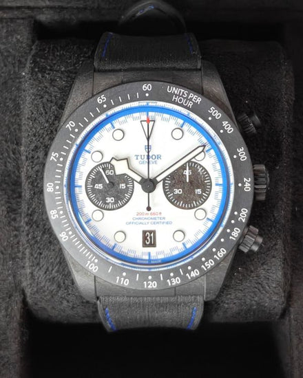 2025 Tudor Black Bay Chrono Carbon 26 "Racing Bulls" L.E. 42MM White Dial Rubber Strap (79377KN)