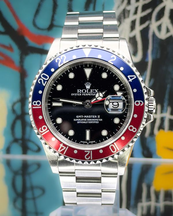 Rolex GMT-Master II "Pepsi" 40MM Black Dial Oyster Bracelet (16710)