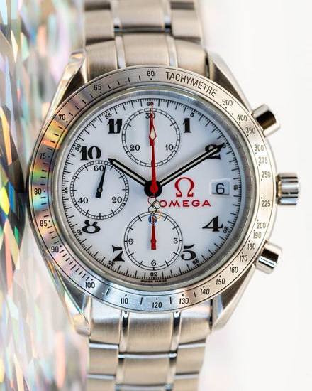 No Reserve - 2019 Omega Speedmaster Date "Olympic Games" 40MM White Dial Steel Bracelet (323.10.40.40.04.001)