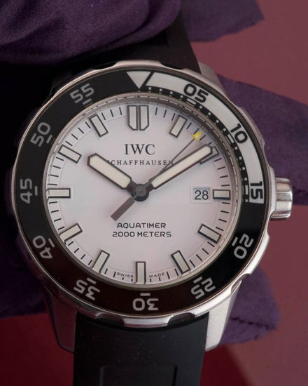 2016 IWC Schaffhausen Aquatimer Automatic 2000 44MM White Dial Rubber Strap (IW356811)