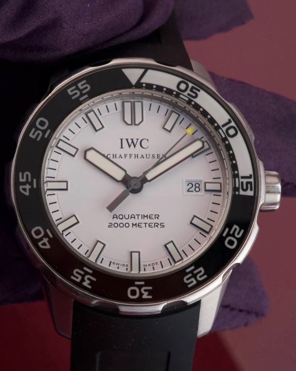2016 IWC Schaffhausen Aquatimer Automatic 2000 44MM White Dial Rubber Strap (IW356811)