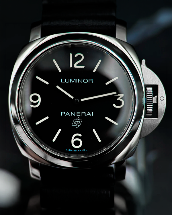 2018 Panerai Luminor Base Logo 44MM Black Dial Leather Strap (PAM00773)