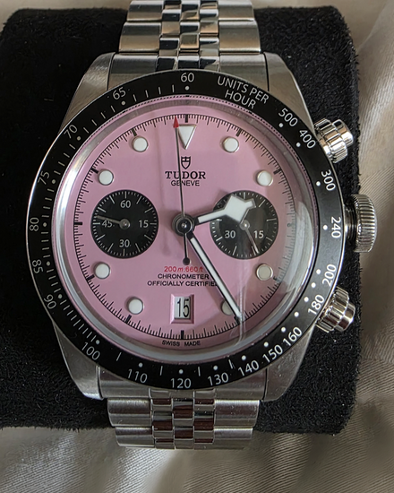 2024 Tudor Black Bay Chrono 41MM Pink Dial Steel Bracelet (79360N)