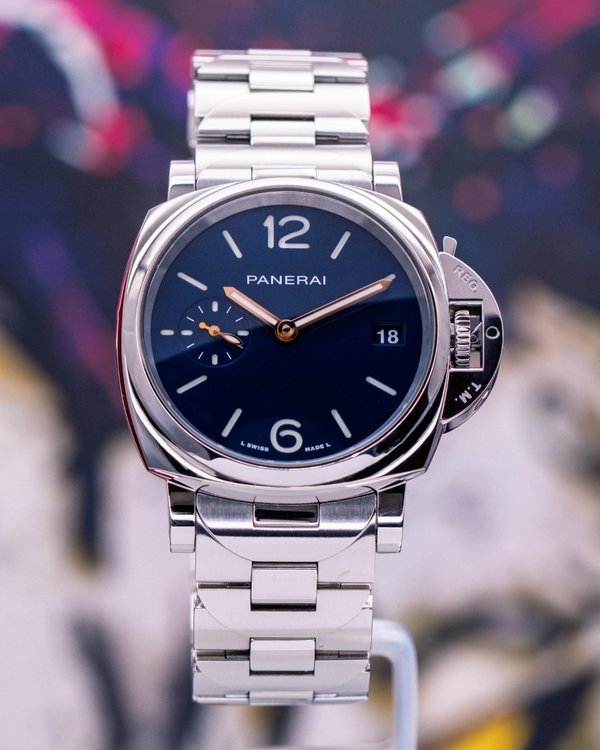 2022 Panerai Luminor Due 38MM Blue Dial Steel Bracelet (PAM01123)