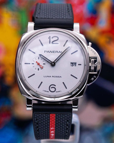 2024 Panerai Luminor Due "Luna Rossa" 42MM White Dial Rubber Strap (PAM01381)