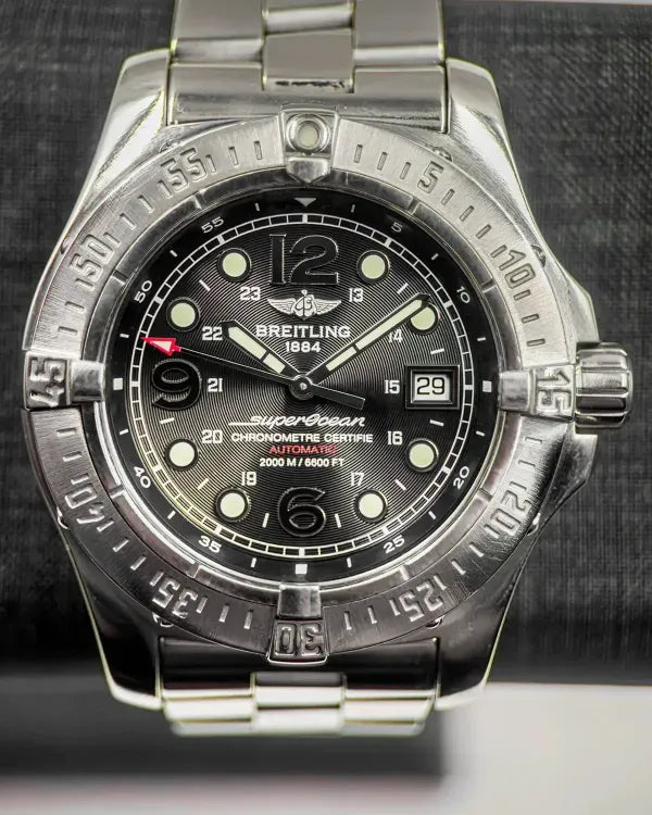No Reserve - Breitling Superocean Steelfish 44MM Black Dial Steel Bracelet (A17390)