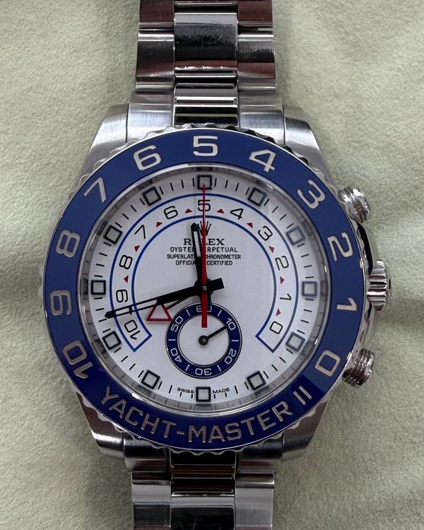 Rolex Yacht-Master II 44MM White Dial Oyster Bracelet (116680)