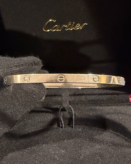 2021 Cartier Love Bracelet Classic Small Model White Gold (Bracelet)