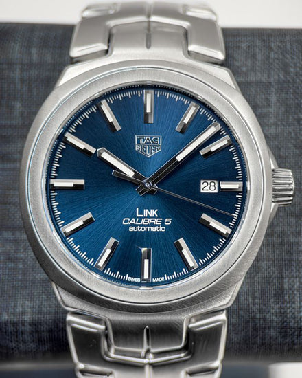 No Reserve - Tag Heuer Link 41MM Blue Dial Steel Bracelet (WBC2112.BA0603)
