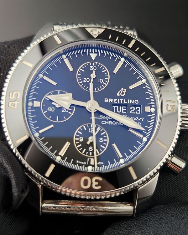 2020 Breitling Superocean Heritage Chronograph 44MM Black Dial Steel Bracelet (A13313121B1A1)