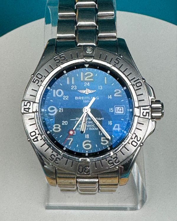 Breitling Superocean 42MM Black Dial Steel Bracelet (A17360)