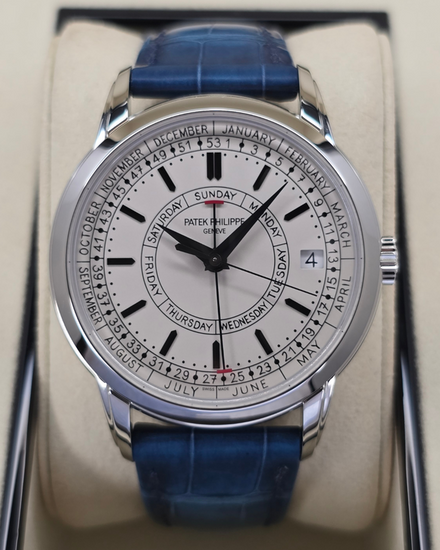 2026 Patek Philippe Calatrava Weekly Calendar 40MM Silver Dial Leather Strap (5212A-001)