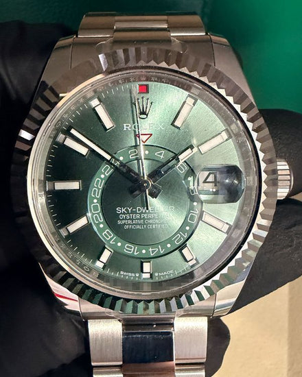 2025 Rolex Sky-Dweller 42MM Green Dial Oyster Bracelet (336934)