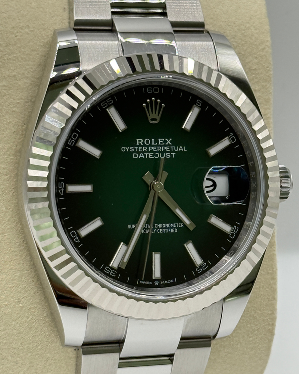 2026 Rolex Datejust 41MM Green "Ombré" Dial Oyster Bracelet (126334)