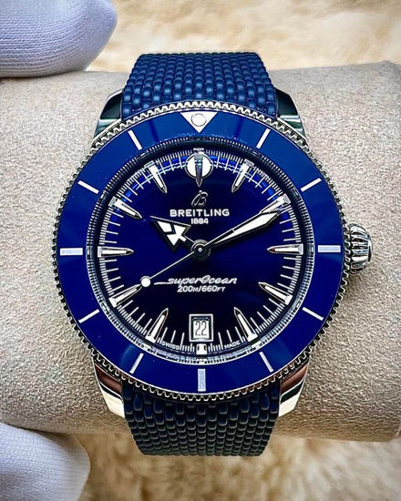 No Reserve - 2025 Breitling Superocean Heritage 42MM Blue Dial Rubber Strap (AB3111161C1S1)