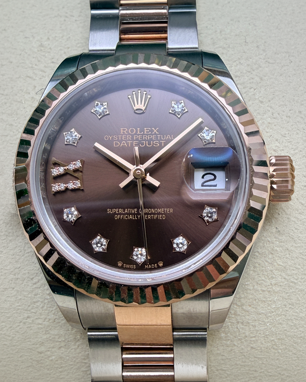 2025 Rolex Lady-Datejust 28MM Chocolate Dial Two-Tone Oyster Bracelet (279171)