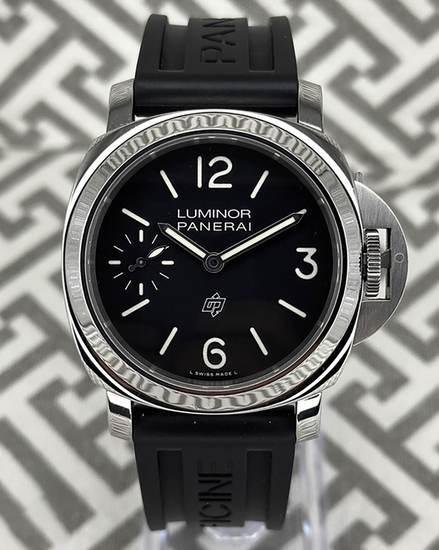 2021 Panerai Luminor Base Logo 44MM Black Dial Rubber Strap (PAM01084)