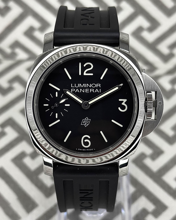 2021 Panerai Luminor Base Logo 44MM Black Dial Rubber Strap (PAM01084)