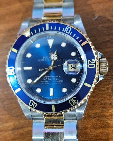 Rolex Submariner Date "Bluesy" 40MM Blue Dial Two-Tone Oyster Bracelet (16613)
