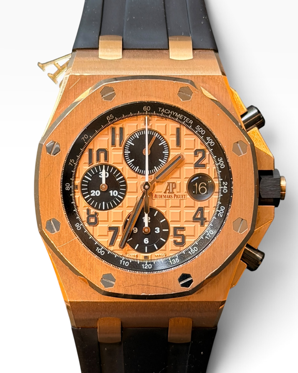 2015 Audemars Piguet Royal Oak Offshore Chronograph 42MM Champagne Dial Leather Strap (26470OR.OO.A002CR.01)