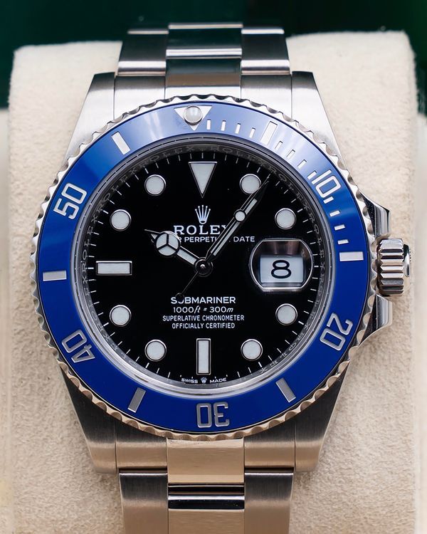2021 Rolex Submariner Date "Cookie Monster" 41MM Black Dial White Gold Oyster Bracelet (126619LB)