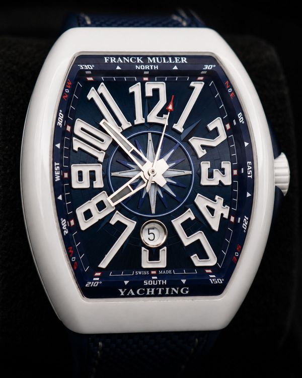 2025 Franck Muller Vanguard Yachting 44MM Blue Dial Rubber Strap (V45 SC DT VWH YACHT NBU)