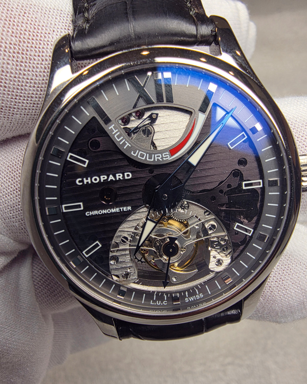 Chopard L.U.C Tourbillon L. E. 40.5MM Skeleton Dial Leather Strap (168502–3001)
