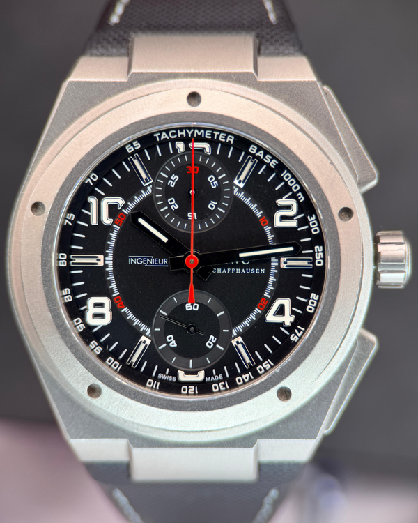 IWC Schaffhausen Ingenieur AMG 42.5MM Black Dial Leather Strap (IW372504)
