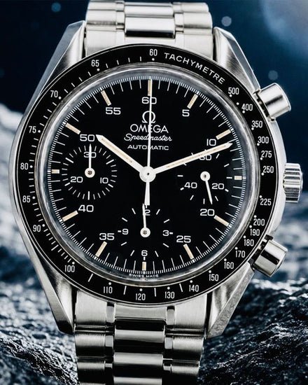 No Reserve - 2002 Omega Speedmaster Reduced 39MM Black Dial Steel Bracelet (3510.50.00)