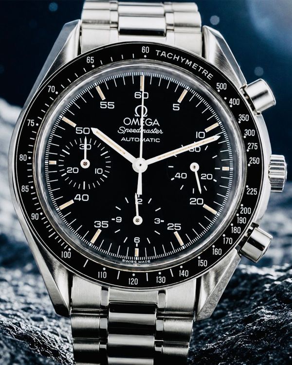 No Reserve - 2002 Omega Speedmaster Reduced 39MM Black Dial Steel Bracelet (3510.50.00)