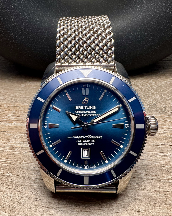 2018 Breitling Superocean Heritage 46MM Blue Dial Steel Bracelet (A17320)
