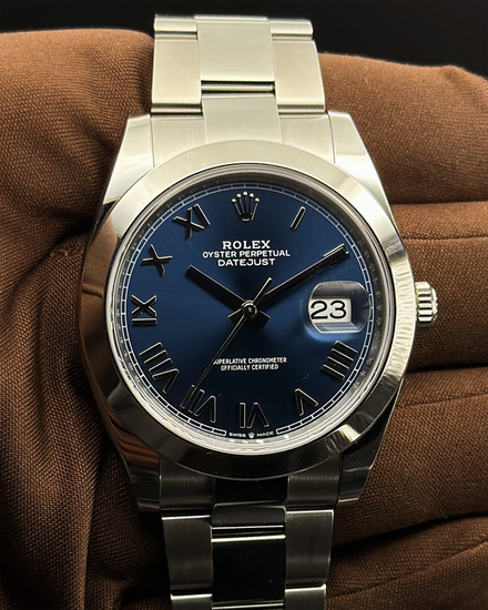 2026 Rolex Datejust 41MM Blue "Azzurro" Dial Oyster Bracelet (126300)