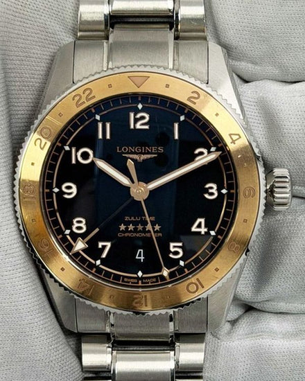 2025 Longines Spirit Zulu Time 39MM Black Dial Steel Bracelet (L3.803.5.53.6)