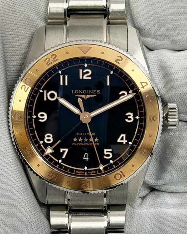 2025 Longines Spirit Zulu Time 39MM Black Dial Steel Bracelet (L3.803.5.53.6)