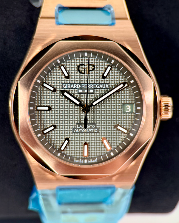 2026 Girard Perregaux Laureato 42MM Green Dial Rose Gold Bracelet (81010-52-3333-1CM)