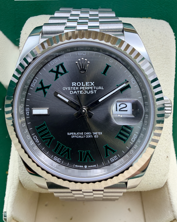 2023 Rolex Datejust "Wimbledon" 41MM Slate Dial Jubilee Bracelet (126334)