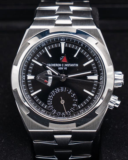 2022 Vacheron Constantin Overseas Dual Time 41MM Black Dial Steel Bracelet (7900V)