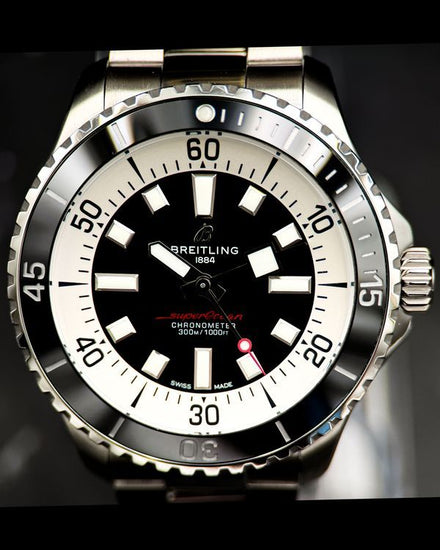 2024 Breitling Superocean 44MM Black Dial Steel Bracelet (A17376)