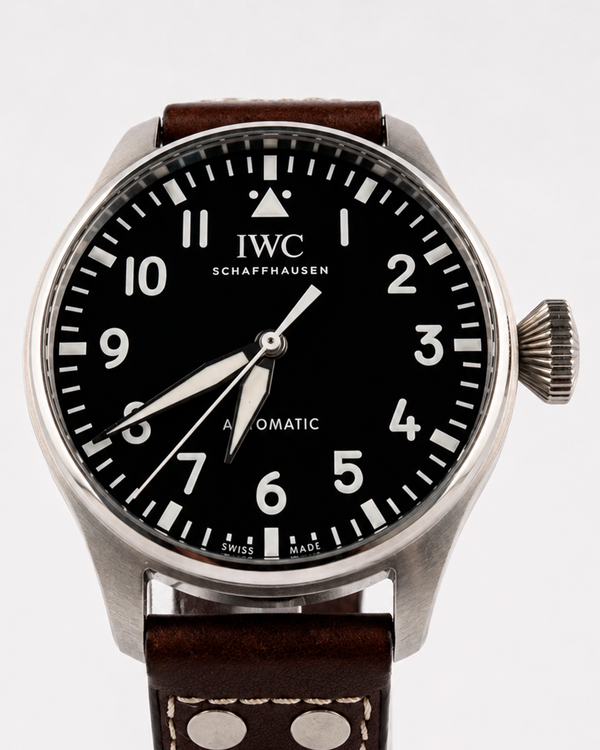 2025 IWC Schaffhausen Pilot 43MM Black Dial Leather Strap (IW329301)