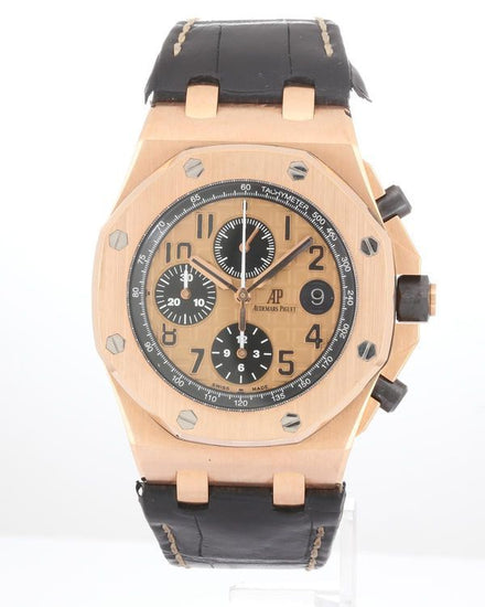 2015 Audemars Piguet Royal Oak Offshore Chronograph 42MM Champagne Dial Leather Strap (26470OR.OO.A002CR.01)