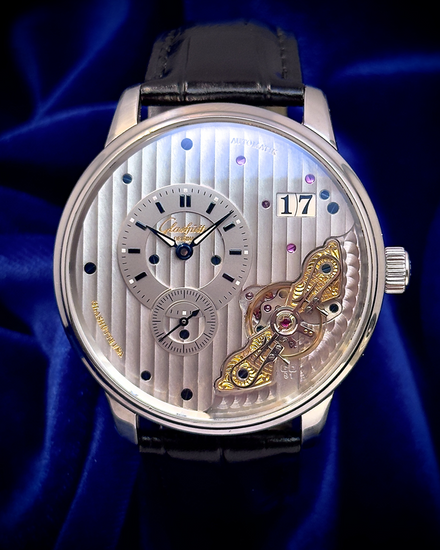 2025 Glashütte Original PanoMaticInverse 42MM Silver Dial Leather Strap (1-91-02-02-02-30)