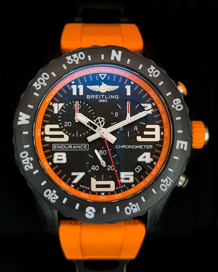 No Reserve - 2026 Breitling Endurance Pro 44MM Quartz Black Dial Rubber Strap (X82310A51B1S2)