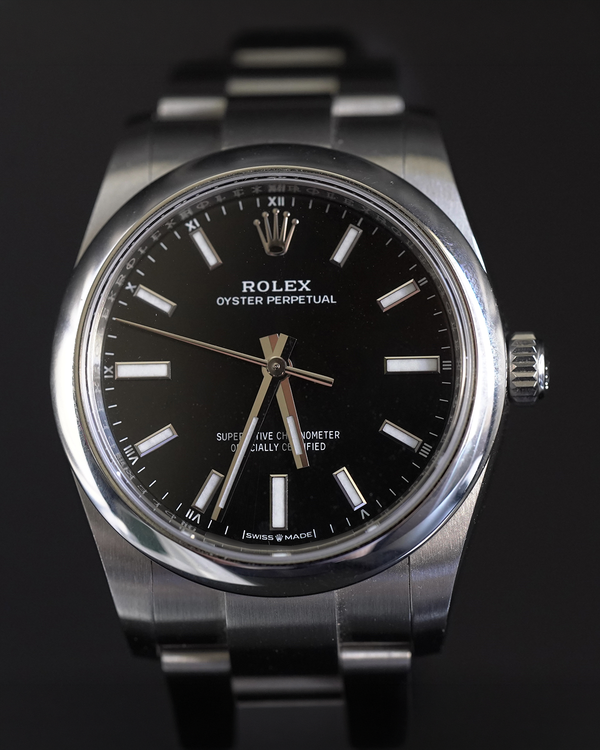 2022 Rolex Oyster Perpetual 34MM Black Dial Oyster Bracelet (124200)
