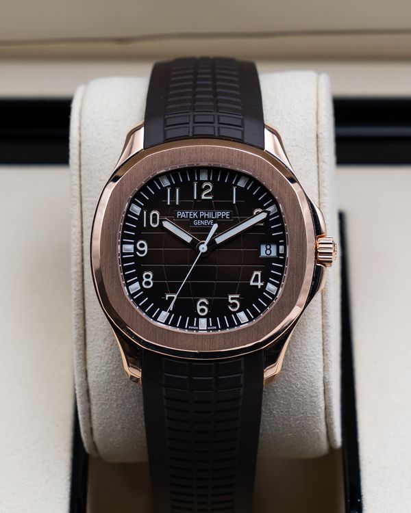 2017 Patek Philippe Aquanaut 40MM Brown Dial Rubber Strap (5167R)